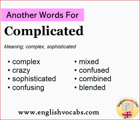 another word for complicated